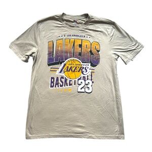 NBA Lakers Lebron James Graphic T-Shirt Beige Men’s Size L